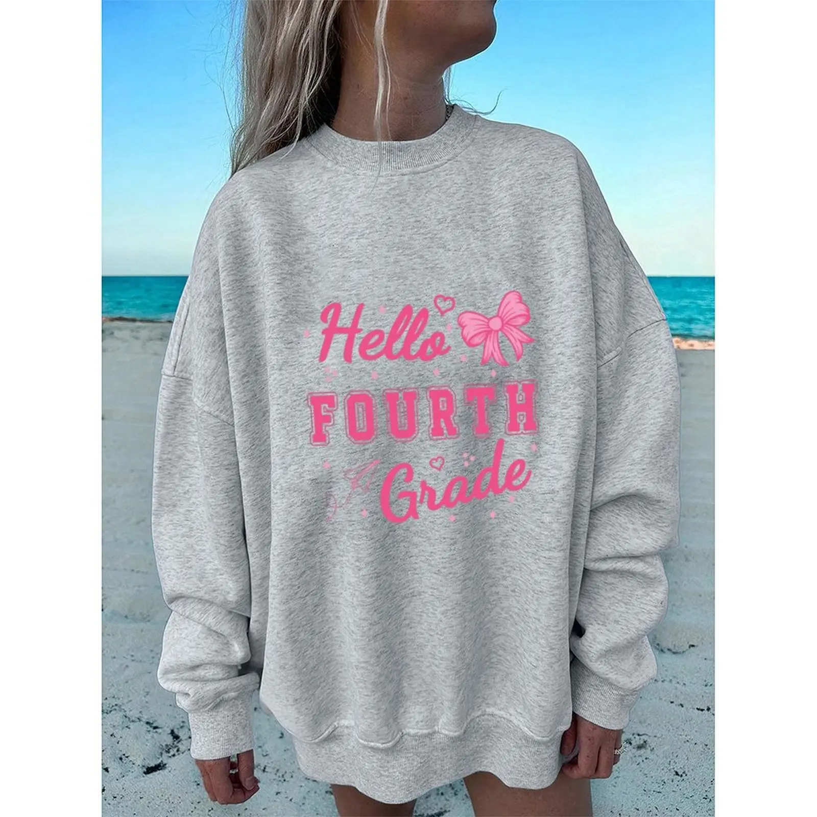 

Women's Sweater Sweatshirts Velvet Winter Casual Spray-painted Print Colorful Long Sleeve Pullovers Autumn Woman Clothes