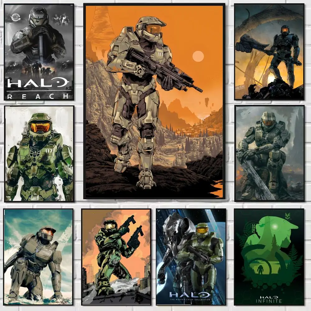 

Classic Game H-Halo Poster Holiday Gifts Decoration Designed For Home Restaurant Office Space Wall Art