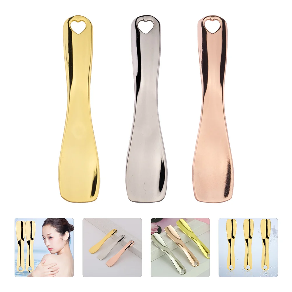 3 個フェイシャルマスクスプーン金属多機能クリーム抽出ツールアイケア美容スクープメイクアップスパチュラ肌を落ち着かせる