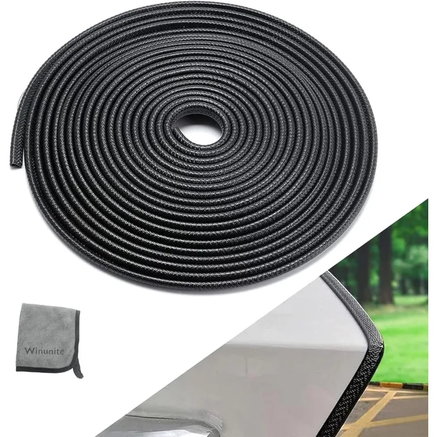 

65.6ft 20m Car Door Edge Guards Black No Glue UShaped Design with Builtin Metal Clips for Universal Vehicle Fit FadeResistant C