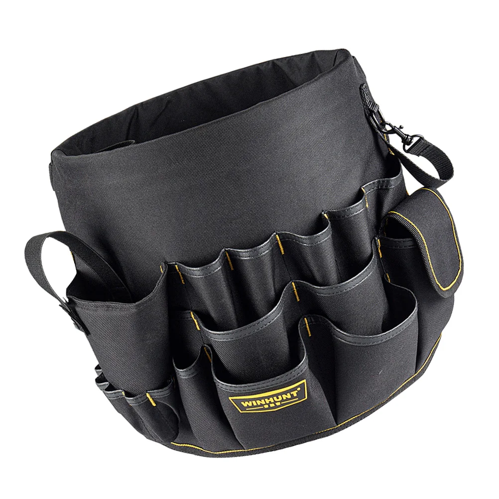 600D Oxford Cloth Tool Bag Bucket ganizer Pouch for Hardware Tools PE Partition Multiple Pockets Portable Tool Storage