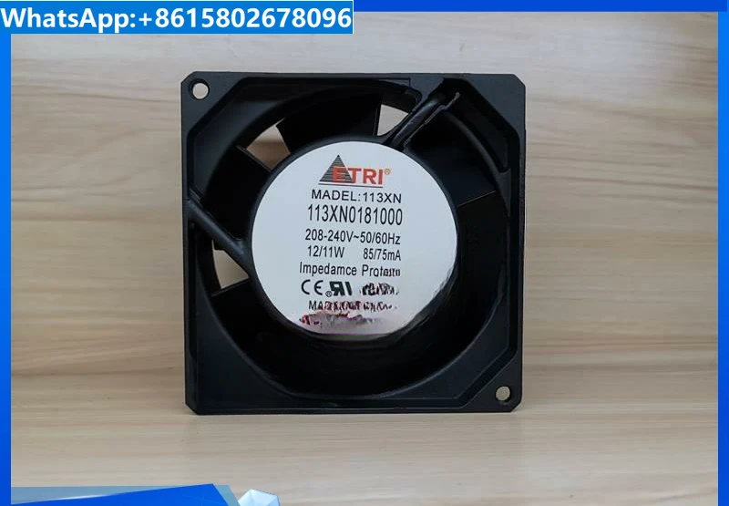 French ETRI 113XN0181000 208-240V 12/11W 9cm All Metal AC Cooling Fan