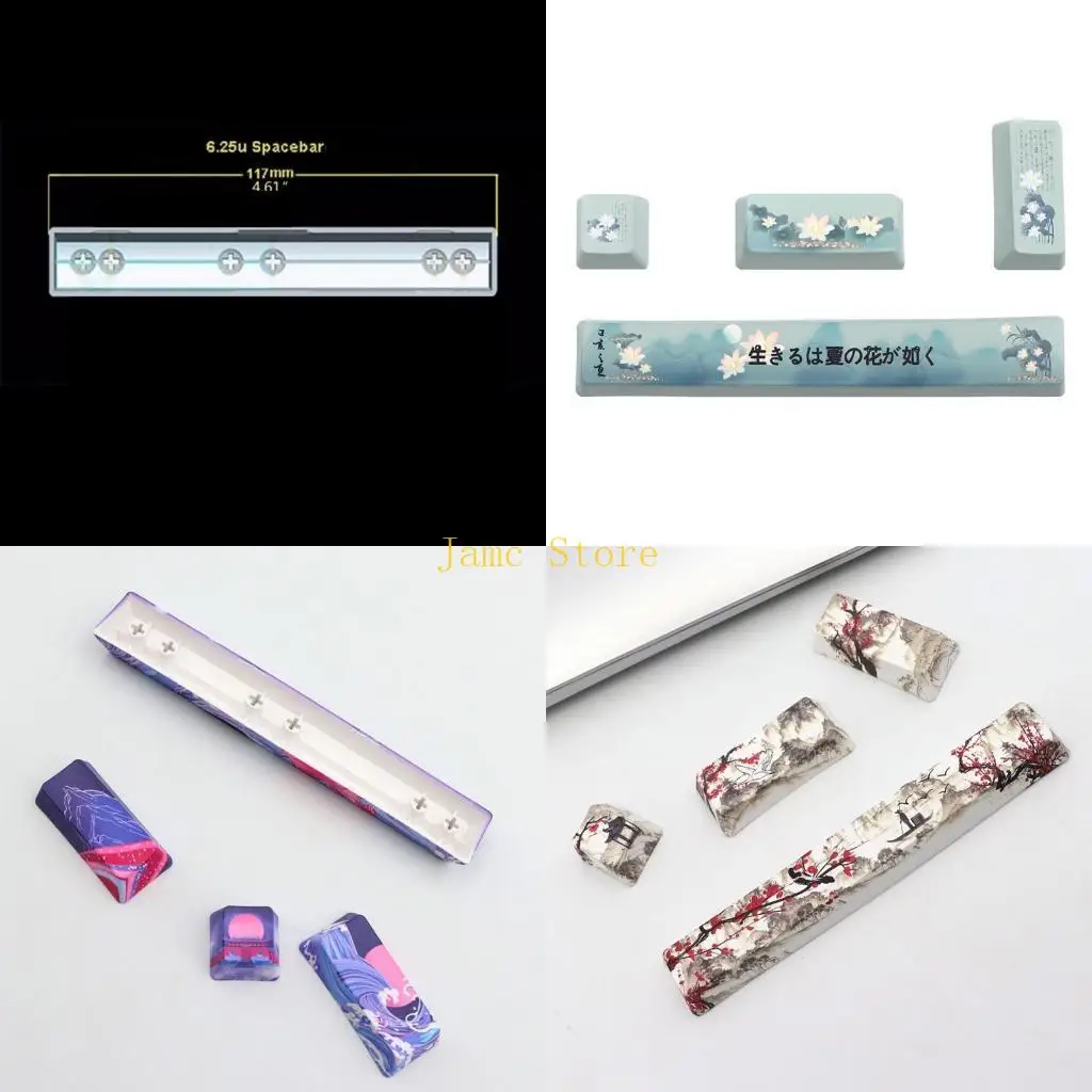 LX0B PBT OEM Profile Keycaps for Mechanical Keyboard Space Enter ESC Color KeyCaps