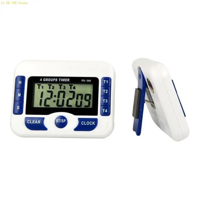 W3JE Digital LCD-Display Timer Magnet-Alarm Clock Universal for Cooking Baking