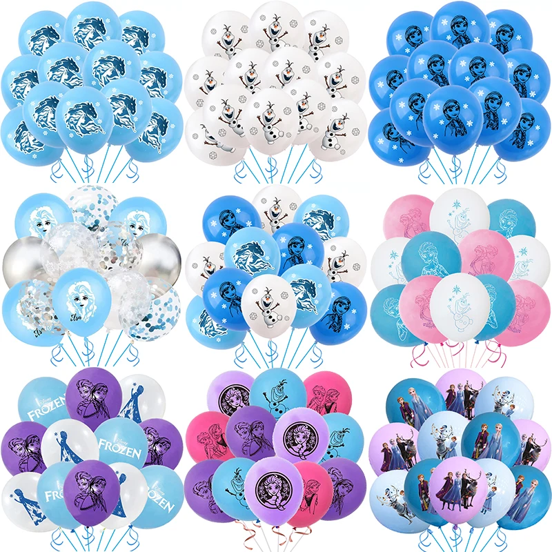 Lots Frozen Elsa Anna Birthday Party Decoration Elsa Balloons 12inch Girls Baby Shower Decor Party Supplies Olaf Globlos