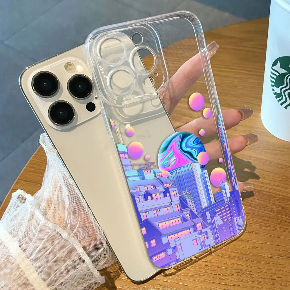 Sunset Scenery Girl Phone Case For Infinix HOT ZERO 50 40i 40 30 30I 20 20I 20S 12 12I 11S PLAY TECNO SPARK 10 20 Clear Case