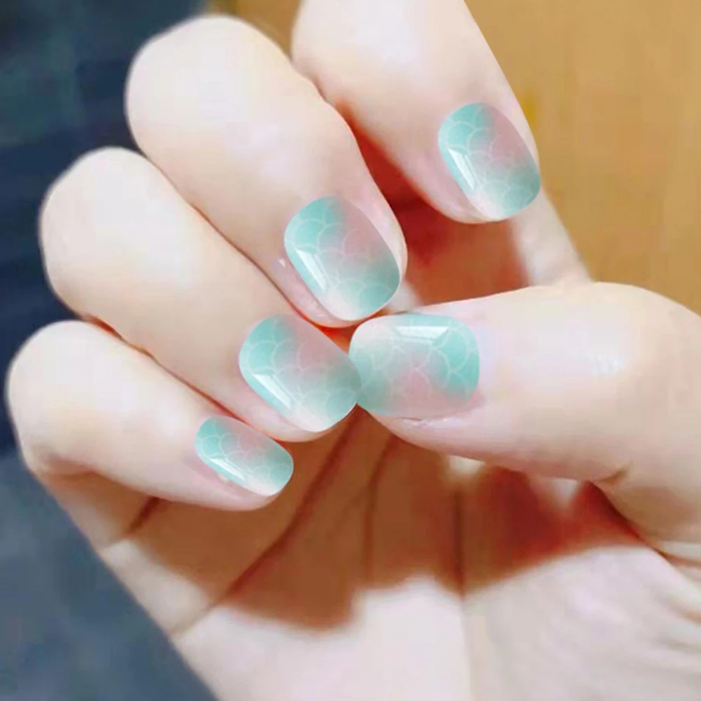 

48pcs Fake Nail Pieces Wearable Nails Decor DIY Manicure Supplies Long Lasting Durable Easy Apply Creative Nail Art Tool Perfect