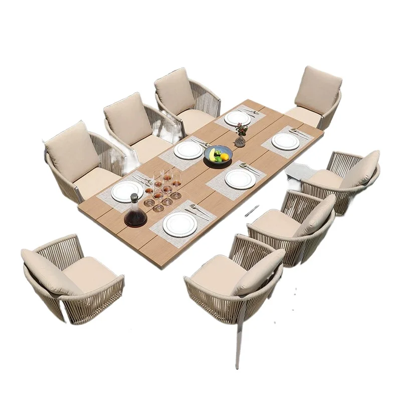 

Leisure villa garden courtyard tables and chairs outdoor terrace waterproof sunscreen tables and hotel homestay