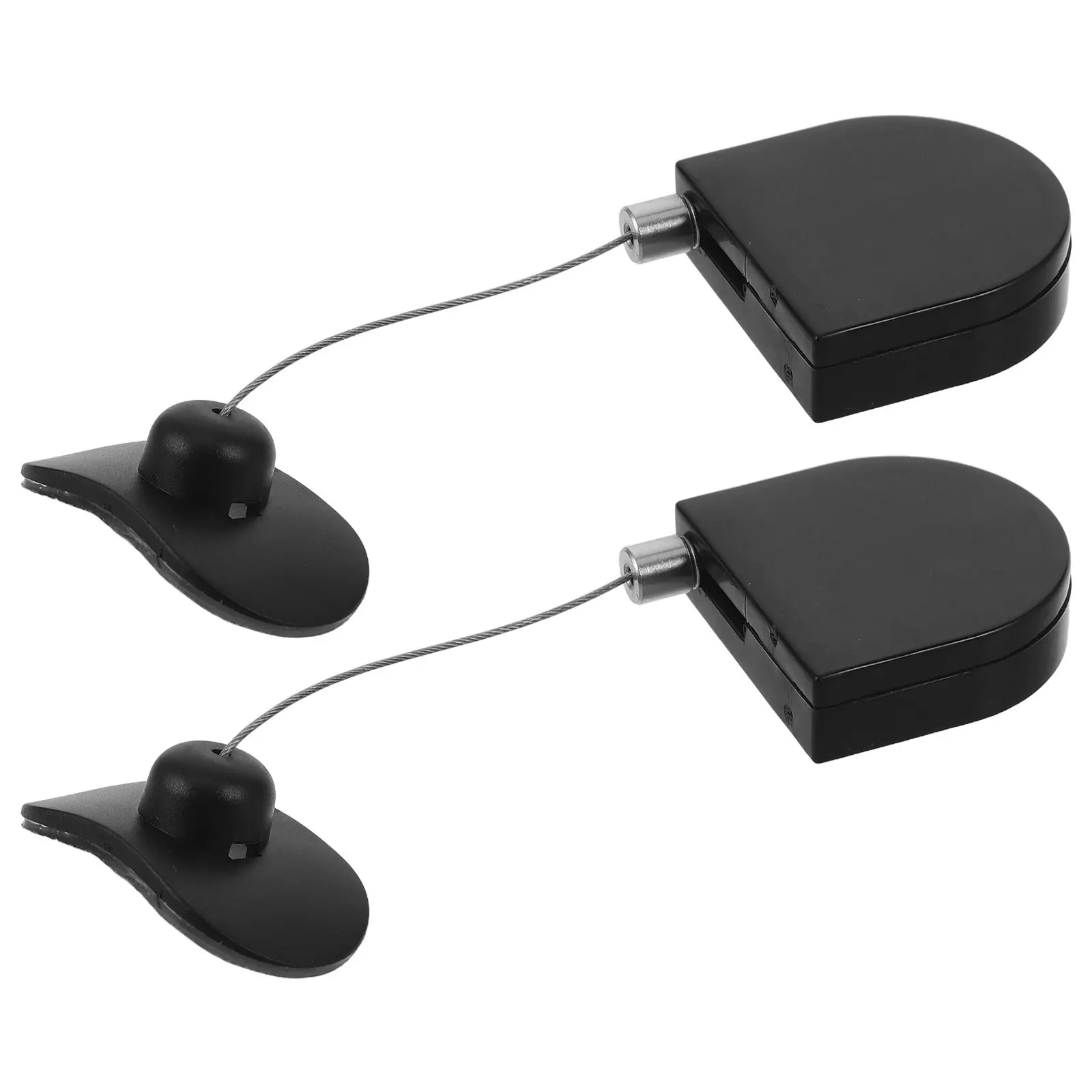 

2Pcs Retractable Jewelry Anti-Theft Cable Box Sleek Lock Design 90Cm Security Tether for Retail Display Exhibition Store