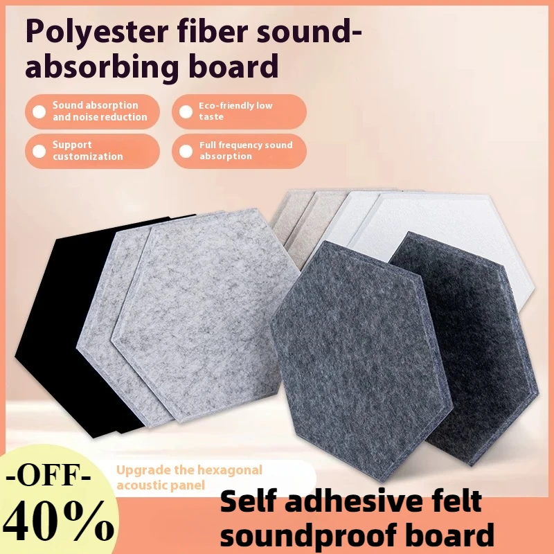 Sound-absorbing Felt Wall Panel, Hexagonal Bedroom Soundproofing and Soundproofing Board, Decorative Sound-absorbing Board