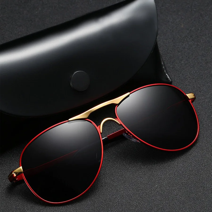 Modische Vintage Luxus Metall Piloten Übergroße Sonnenbrille für Männer und Frauen Angeln Fahren Sonnenbrillen Herren Damen Sonnenbrille