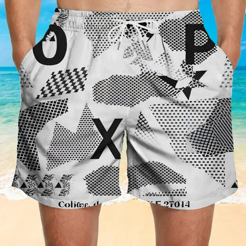 

New Fashion Casual Adults 3D Printed Shorts, Quick Dry Sports Beach Pants, Breathable Swim Shorts for Vacation Volleyball