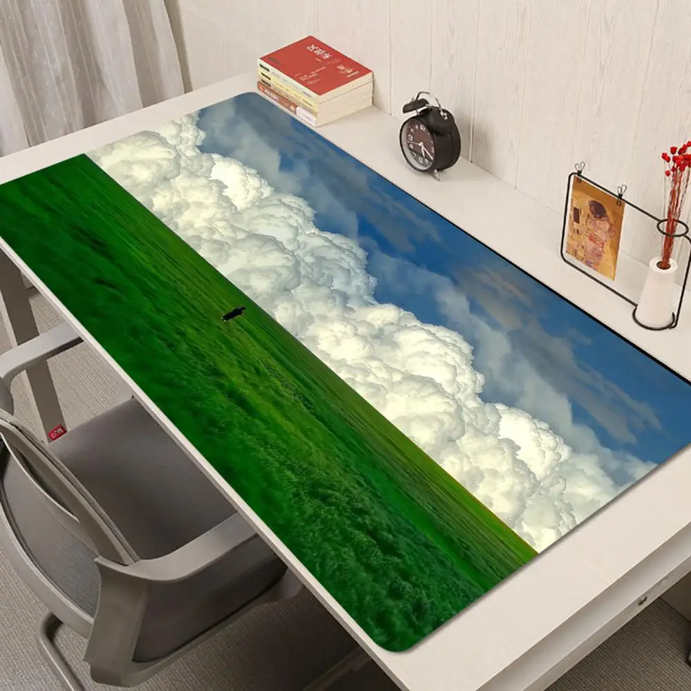 لوحة ماوس المراعي والسحابية متعددة الحجم غير قابلة للانزلاق لوحة ماوس الألعاب الرياضية الإلكترونية حصيرة الماوس لعبة لوحة المفاتيح الميكانيكية XXL حصيرة مكتبية #1