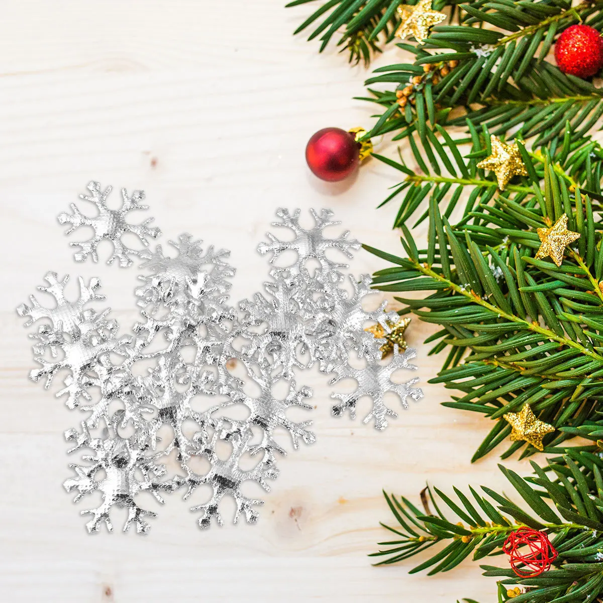 

500Pcs Snowflake Decoration Premium Christmas Snowflake Confetti Romantic Wedding Birthday Party Decorative Confetti