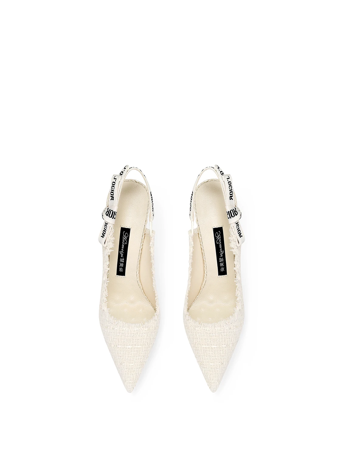 Couro branco 2025 primavera novos saltos altos femininos pontiagudos salto fino strass