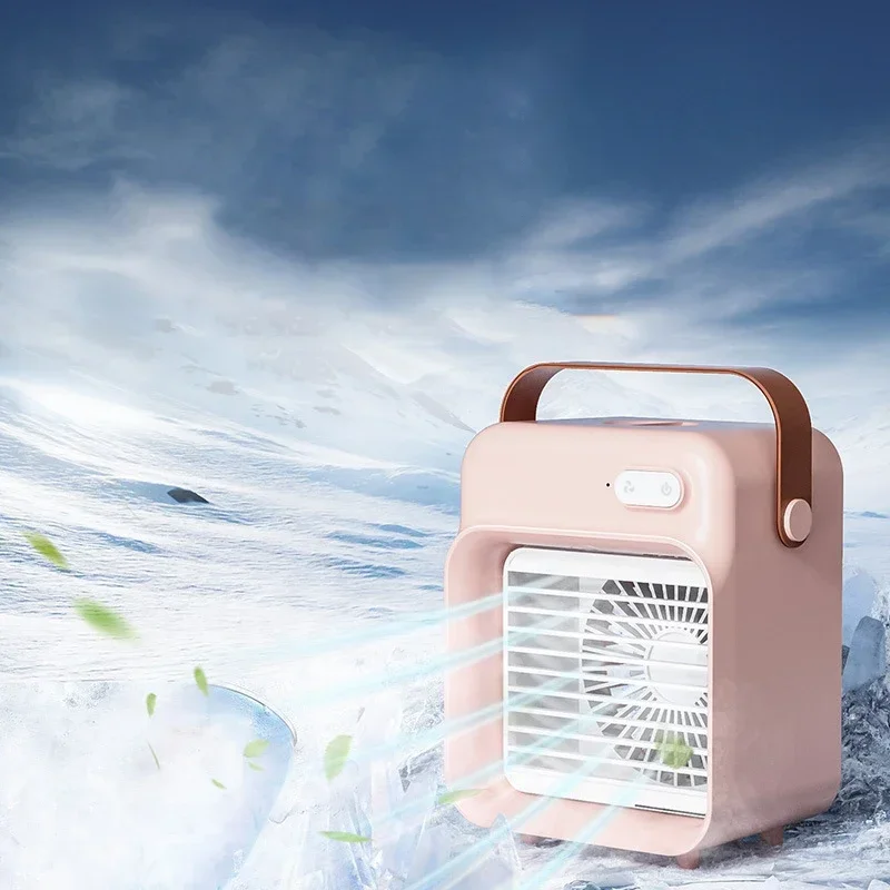Cooler 1PC Desktop Portable Desktop Spray Fan USB Charging Desktop Small Air Conditioner Easy Mini Air Conditioner