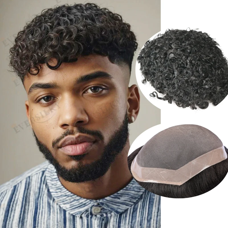 

Прочный моноволоконный сетчатый основой из мелкой моно-сетки, для афро-стиля, черный, легко надеваемый, 100% натуральные человеческие волосы, кудрявые накладные пряди, незаметная система волос, имплантат для волос