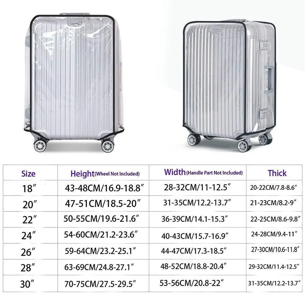 Clear PVC Luggage Cover,PVC Luggage Protector Suitcase Cover, Transparent Material Keep Luggage Clean And Damage Free In Transit