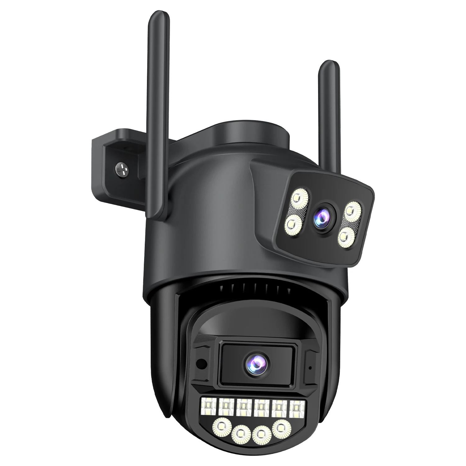 1/2 Stück 10MP 5K HD WLAN-Sicherheitskamera mit Doppellinse und Doppelbildschirm, Nachtsicht, 2,4G/5G 4K Außenüberwachungskamera O-KAM PRO APP