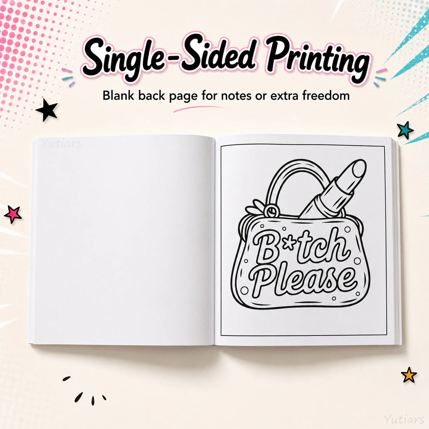 Adult Swear Word Graffiti Mandala Coloring Book 24 Pages, Brain Rot Stress Relief Book, Novelty Adult Birthday & Family Gift