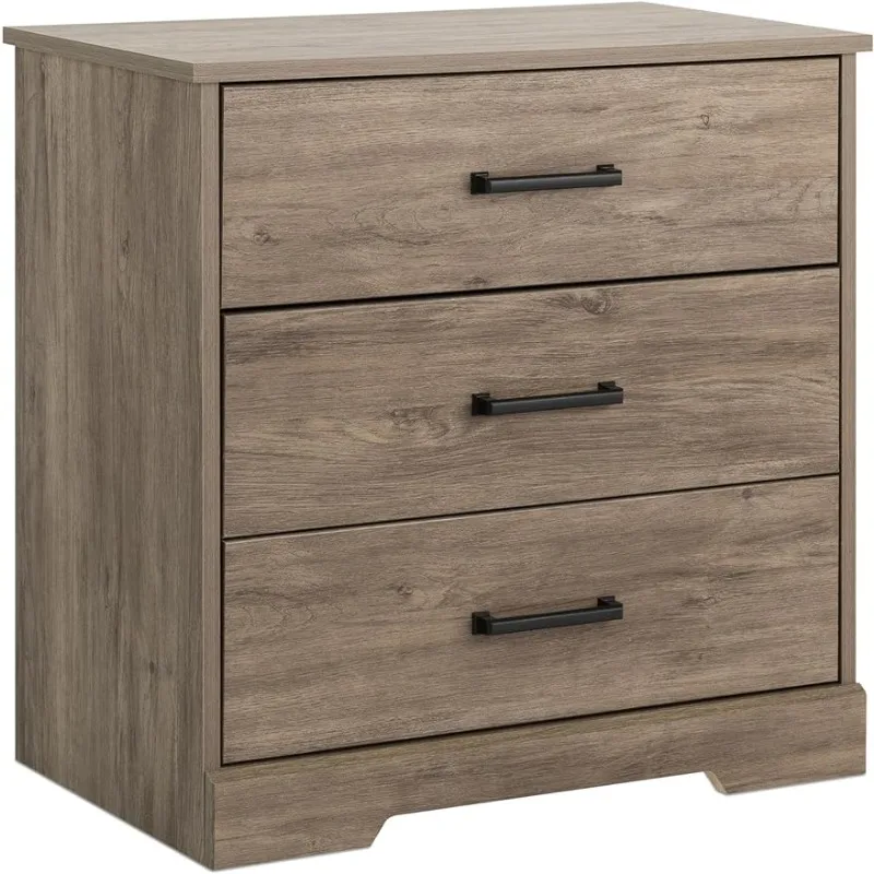 Prepac Nightstand, 16.25in x 27.5in x 26.75in, Rustic Brown