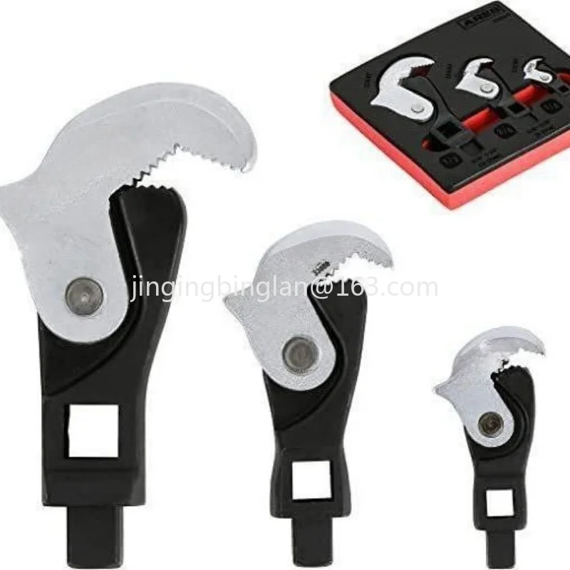 2026 factory direct sales of 3-piece torque wrench ratchet movable opening steel eagle beak transfer crescent head plug hook