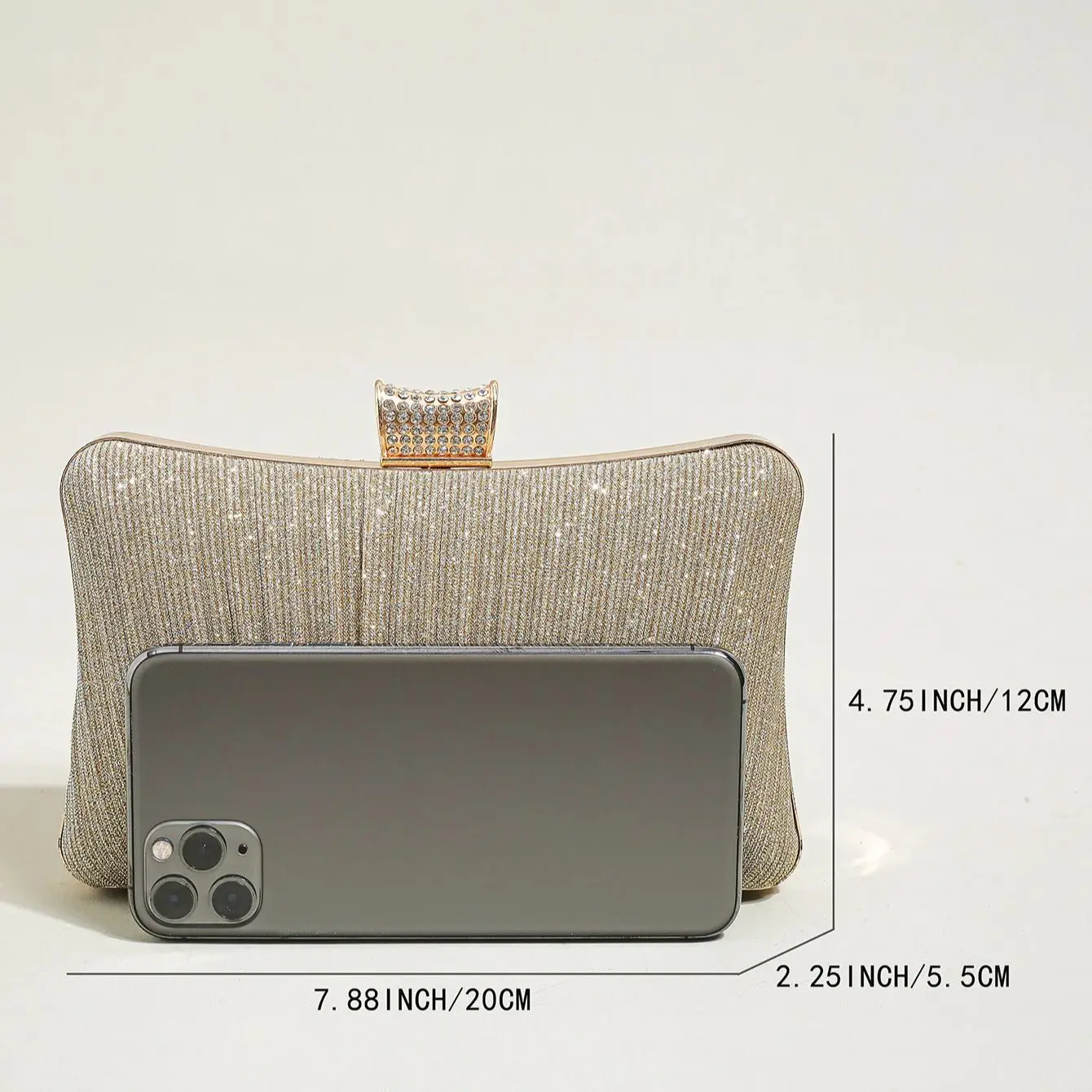 Sparkling Clutch Purses Bride and Bridesmaid Handbag Elegant Detachable  Chain Evening Bag for Women Club Party