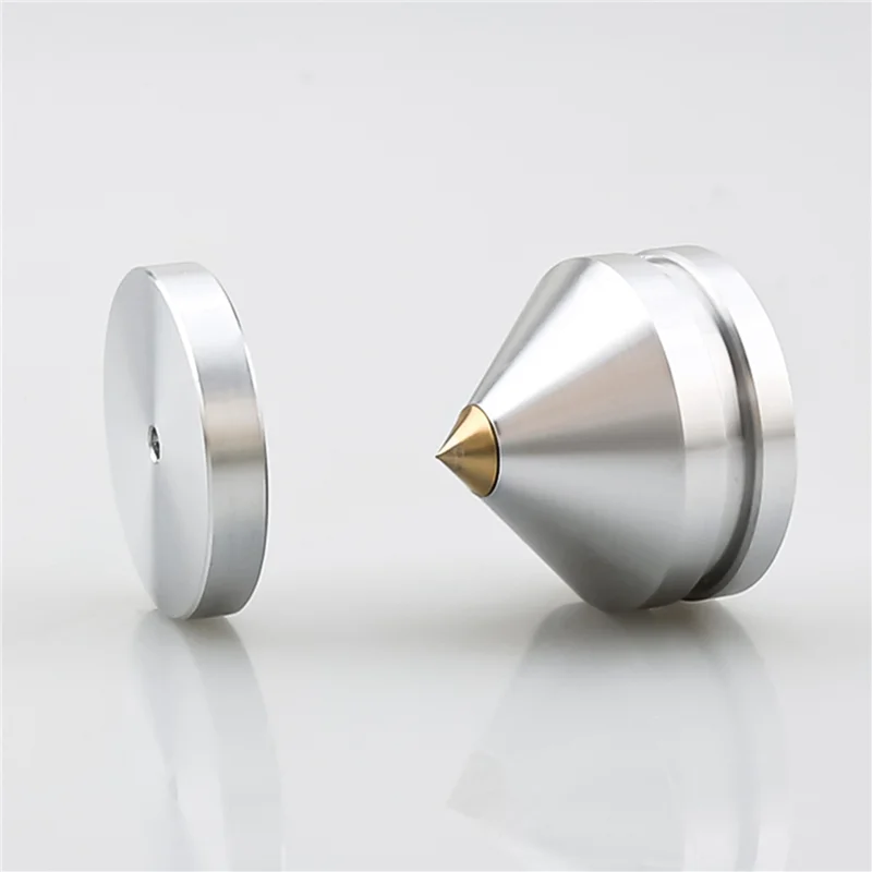 

CJSD-24 Set Speaker Stand Feet Foot Pad Aluminium Alloy Metal Spikes Cone Floor Foot Nail Silver