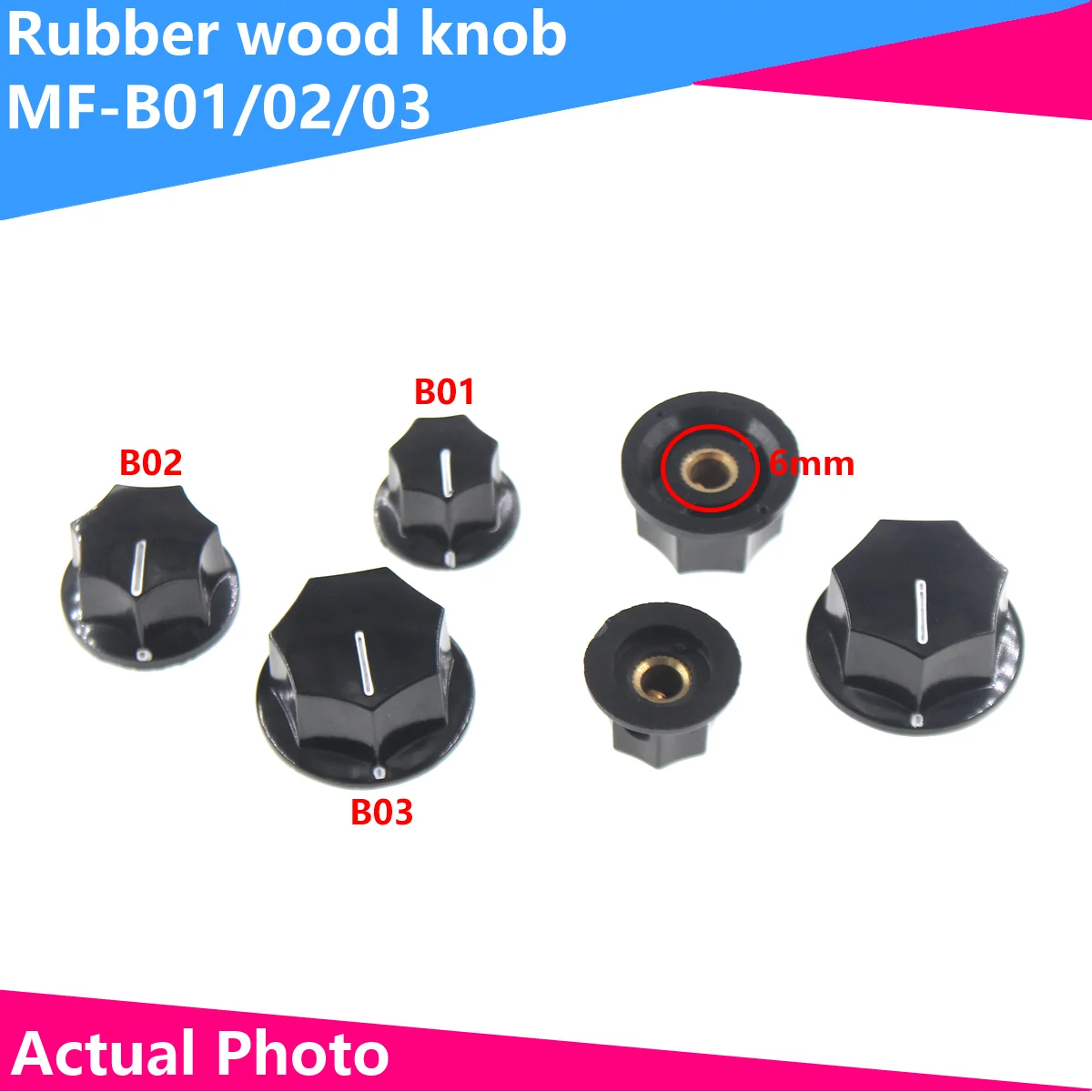 Speed regulating potentiometer knob MF-B01 B02 B03 bakelite knob B-1 B-2 B-3 band switch handle