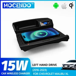 For Chevrolet Malibu Xl 2016 2017 2018 2019-2023  Auto Phone Fast Charging Plate Product Plug and Play  Car USB Wireless Charger