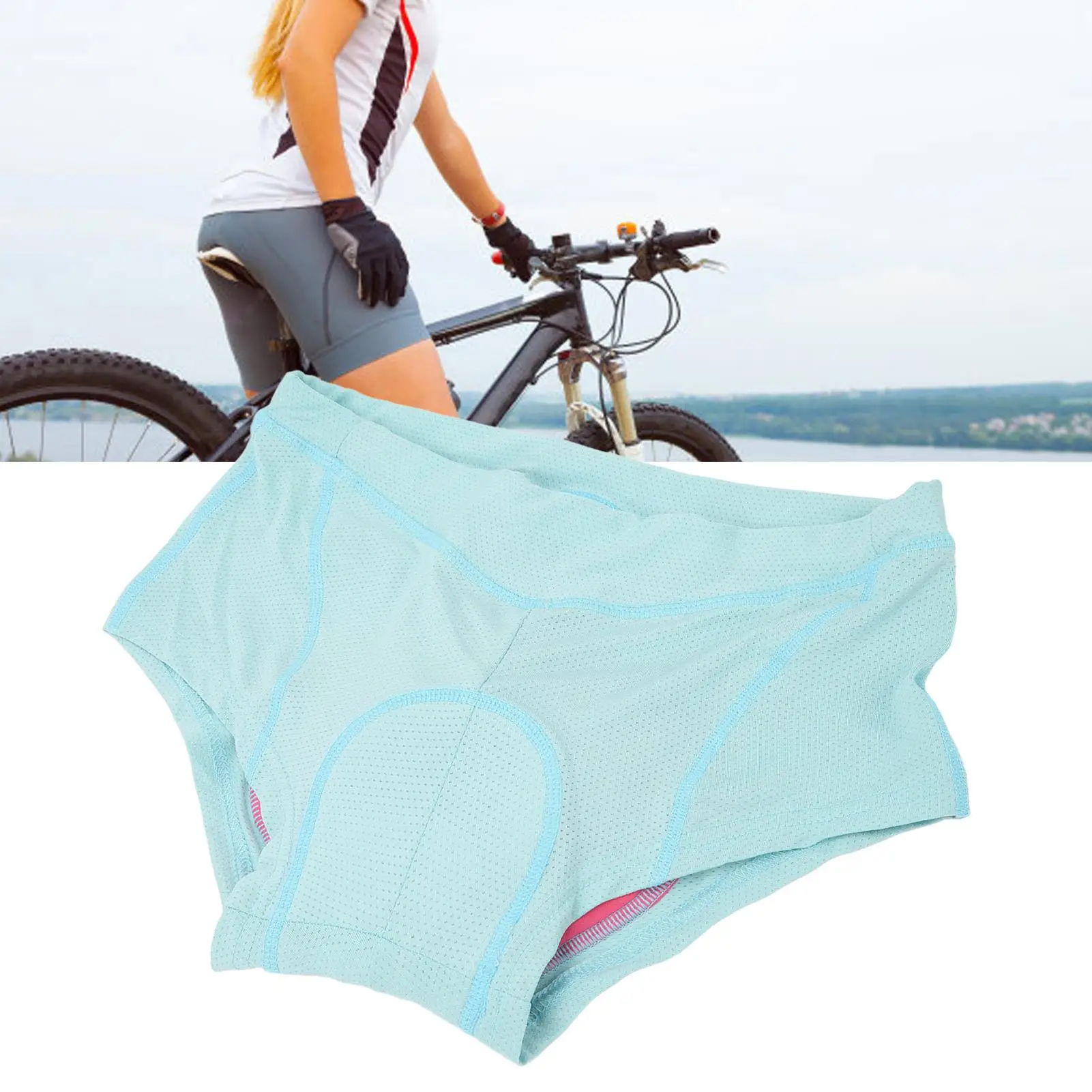 Men's Breathable Cycling Shorts with 3D Silicone Padding, Quick-Dry Polyester, Elastic Waistband for Comfortable for riding