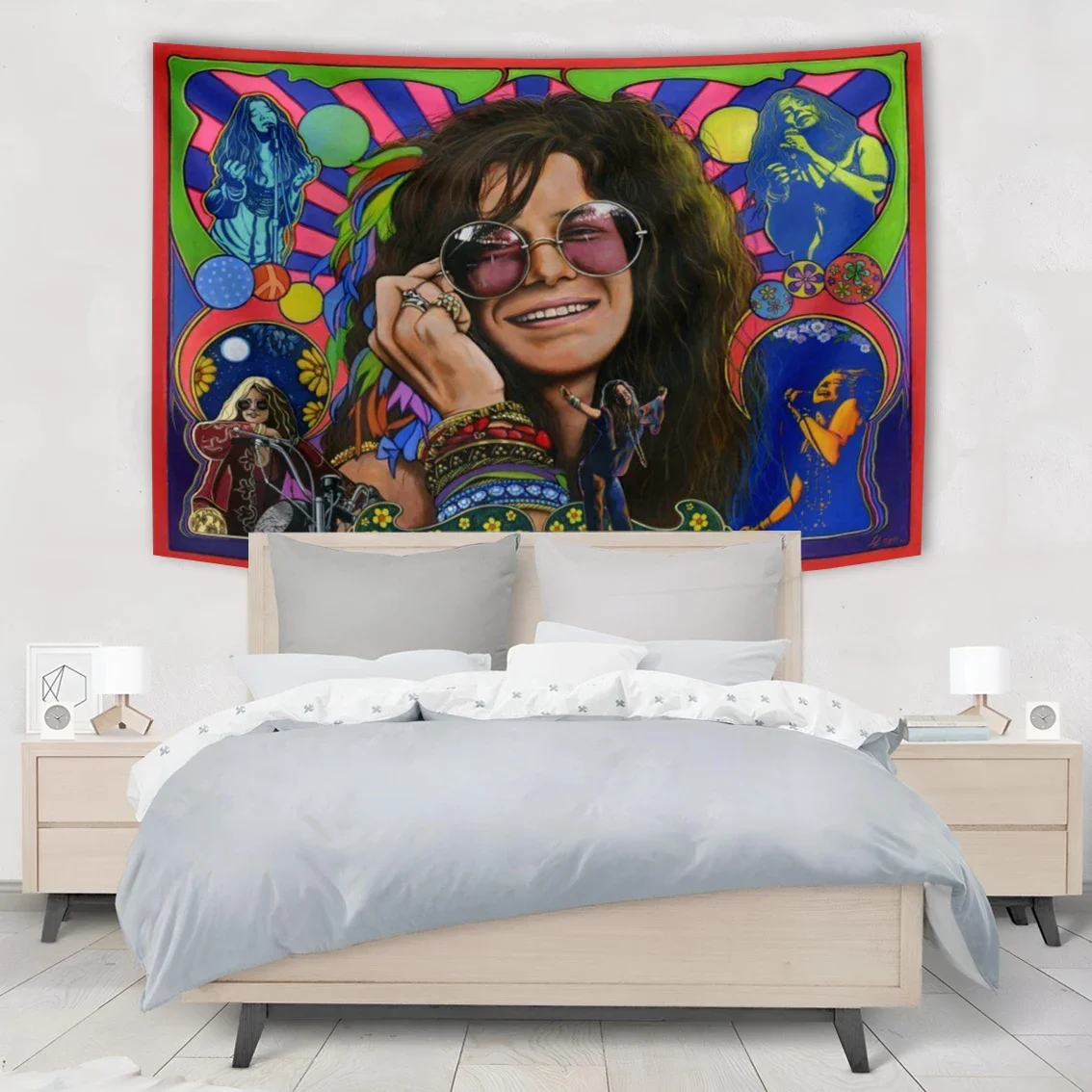 

New Janice Joplin Tapestry Wall Hanging Art For Bedroom Living Room Decor College Dorm