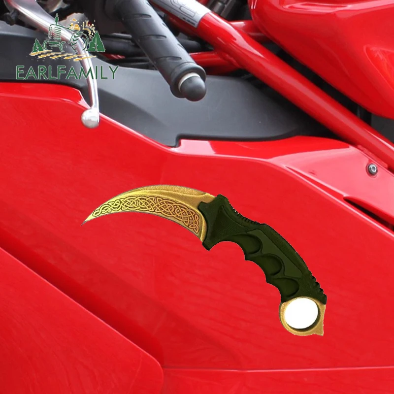 EARLFAMILY Car Decal for CS GO Karambit Knife Auto Car Stickers Laptop Suitable for Any Flat and Smooth Clean Surface Decor