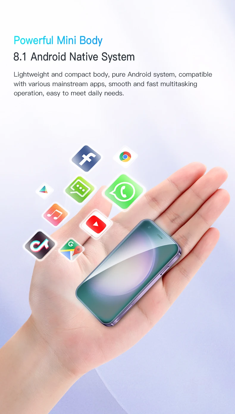 SOYES XS15 3.0in Android 8.1 Mini Smartphone 2GB RAM 16GB ROM Dual SIM Standby 3G Network Compact Mobile Phone