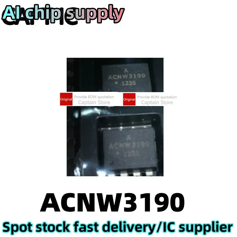 1PCS ACNW3190 A3190 SMD SOP-8 wide body inverter IGBT gate drive optocoupler