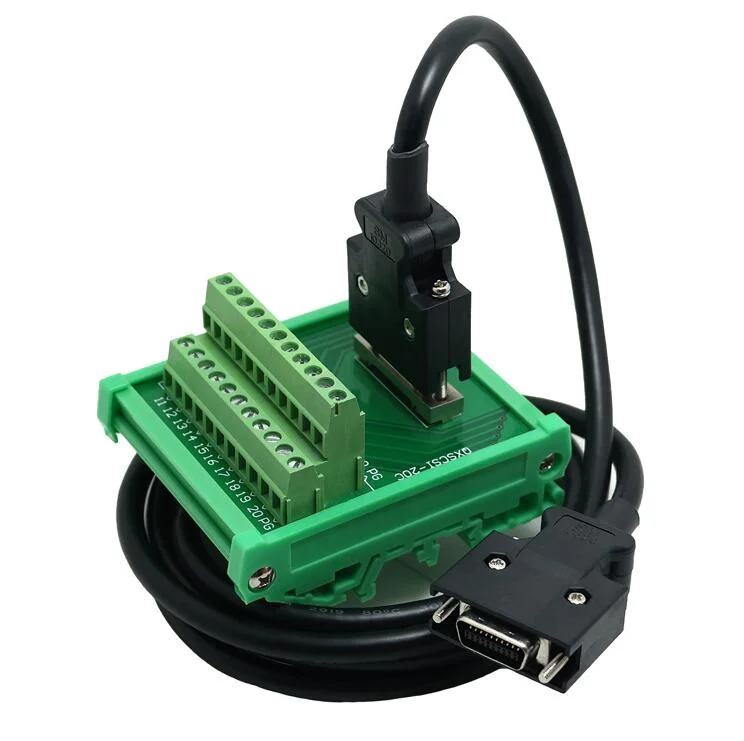 High Quality SCSI 20pin terminal block with Data Cable 1.5M/2M/5M Servo wiring terminal board  20-pin SCSI 20 pin data cable