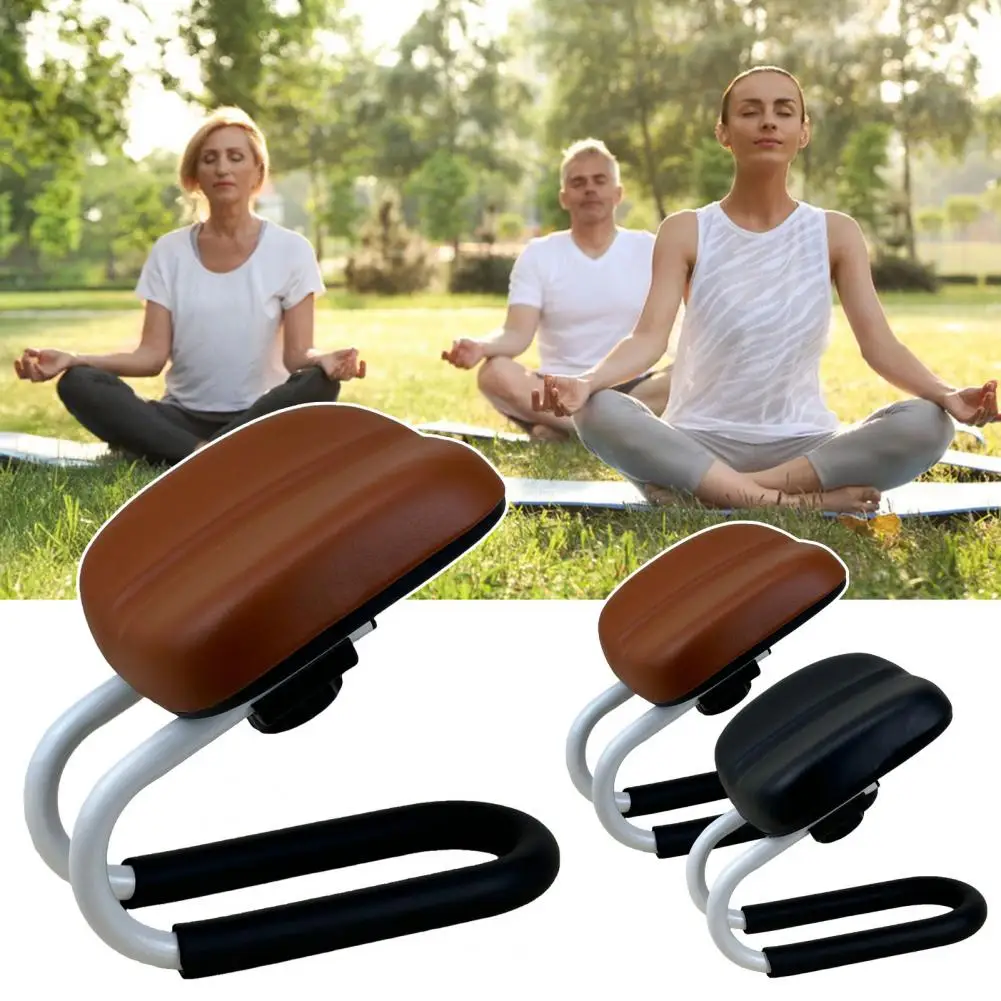 22-26cm Yoga Stool Meditation Prayer Stool Height Adjustable Hip Support Ergonomic Metal Yoga Chair Portable Indoor Prayer Seat