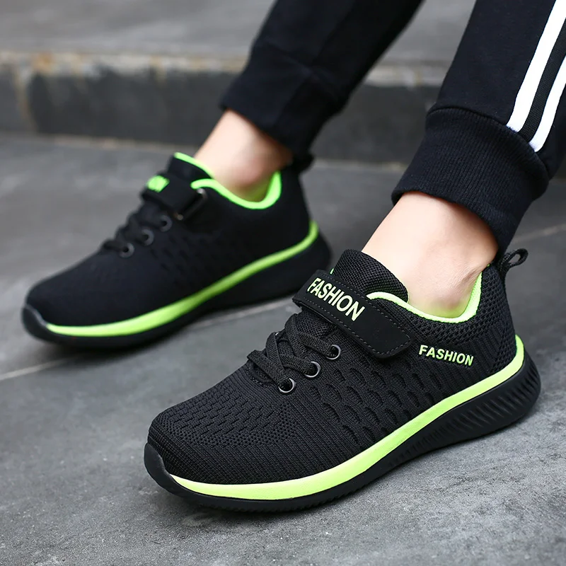 Kids Sneakers Boys Girls Breathable Mesh Running Shoes Lightweight Soft Sole Non‑Slip Children Sports Shoes for School Outdoor W