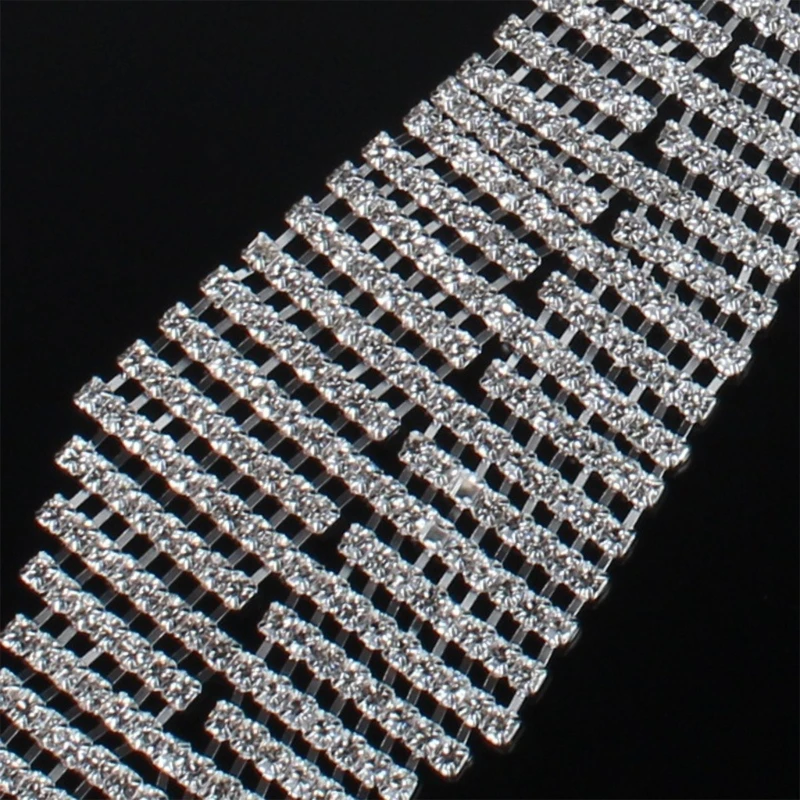 Shimmering Crystal Necktie for Party Knot Necklace Tie Adjustable Ties Women Formal Party Bowtie Nightclub Dropshipping