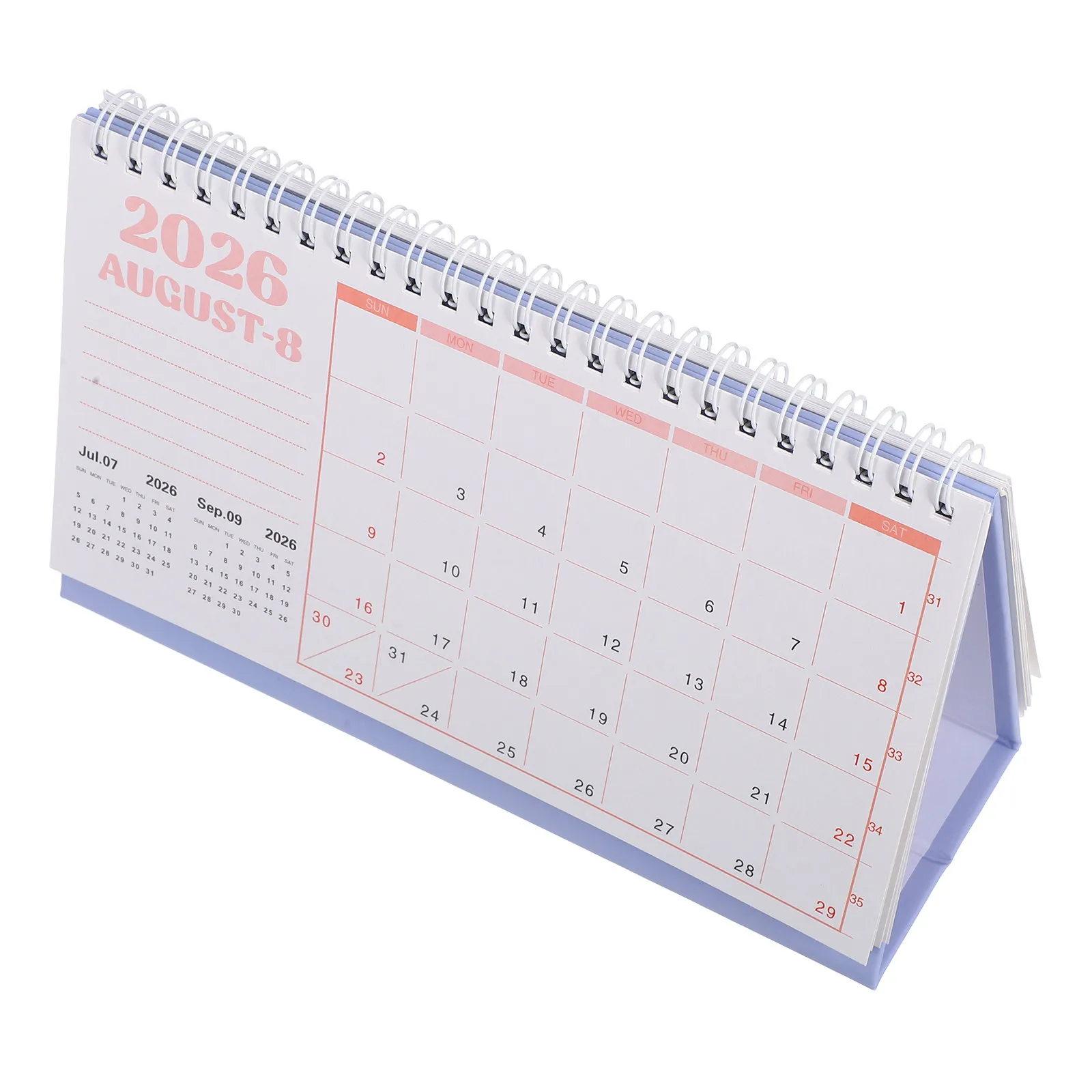 

2026 Minimalist Desk Calendar Compact Stand Up Flip Design Thick Paper Ink-Resistant Daily Planner for Home Office Family