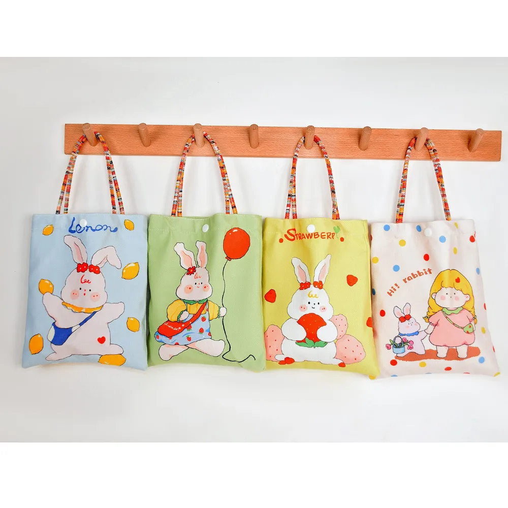 Girls Handbag Cute Rabbit Print Large Capacity Kids Bag 2026