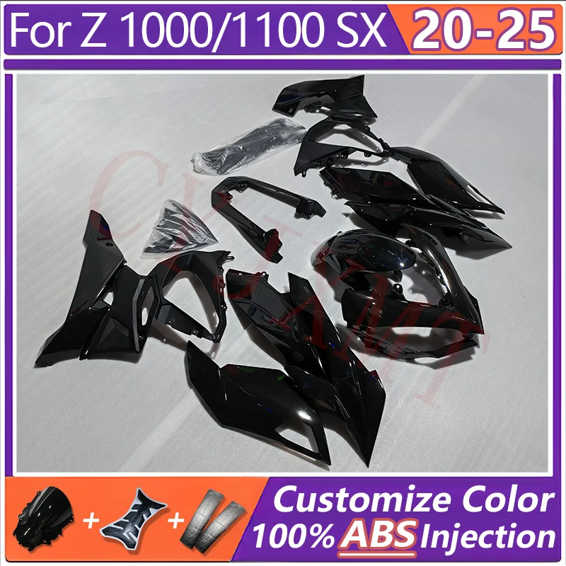 

Комплект обтекателей мотоцикла для Kawasaki Z1000SX Z1000 SX 2020-2025, глянцевые черные обтекатели Ninja Z 1000SX 1100SX 20-25, корпус кузова