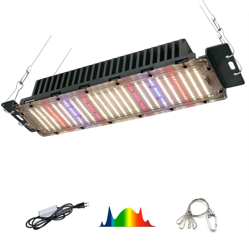 Lampu Pertumbuhan Tanaman LED Spektrum Penuh 50W dengan Saklar Peredup dan Pengait untuk Sayuran dan Bunga