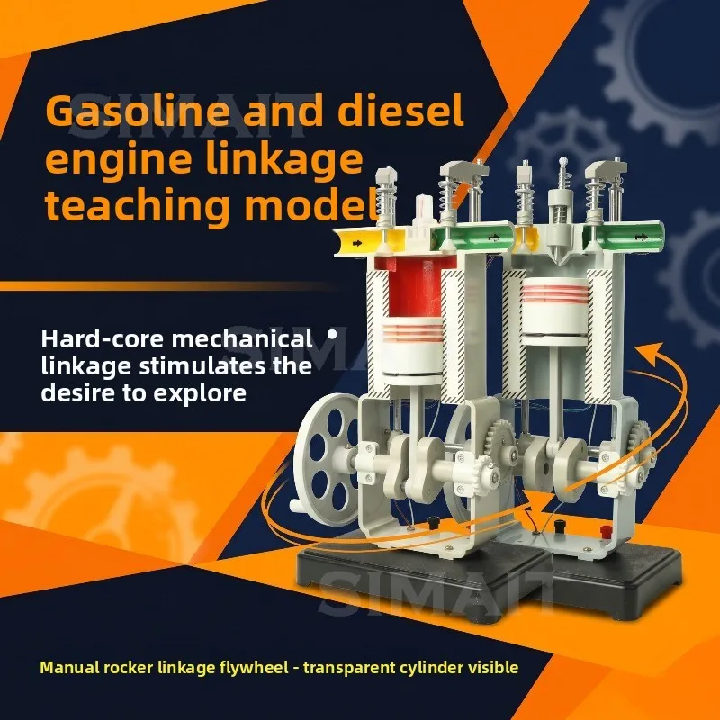 4‑Stroke Single‑Cylinder Gaso line & Diesel Engine Model, Teaching & Experimental Equipment