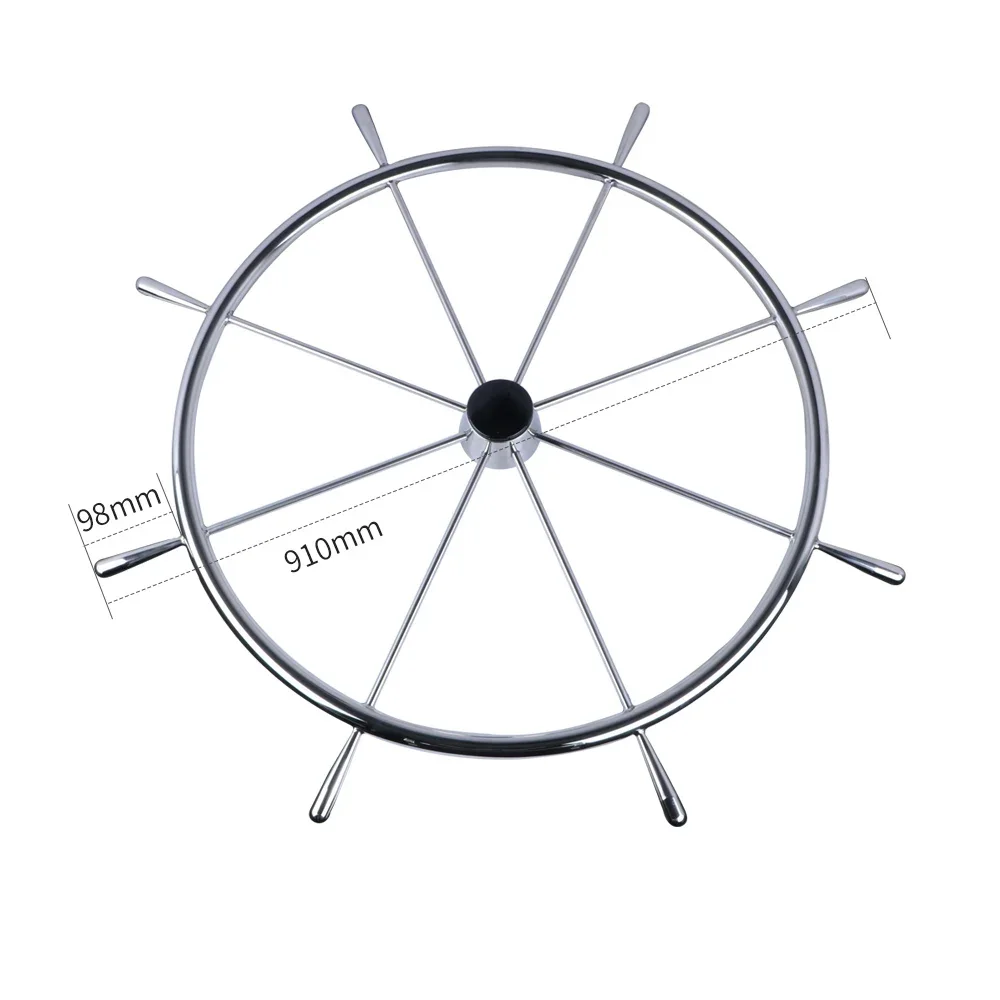 Hot  Boat Accessories stainless steel fishing boat sailing type steering wheel