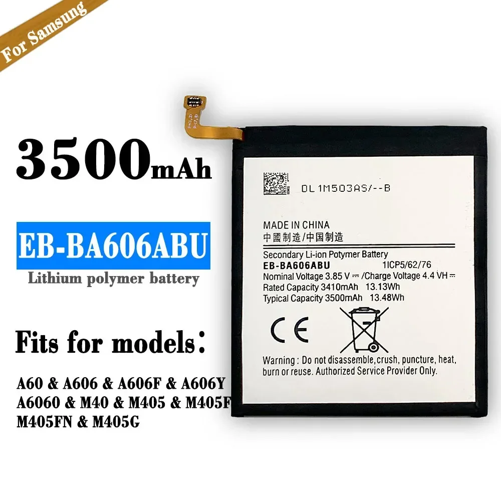 Высококачественная сменная батарея для Samsung Galaxy A60 M40 A606 EB-BA606ABU 3500 мАч, новая встроенная батарея большой емкости