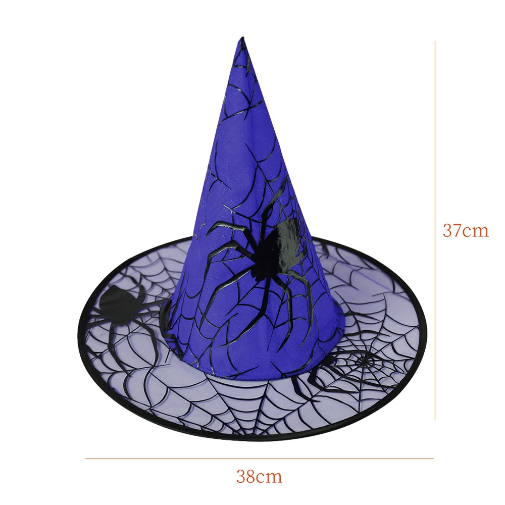Hexenhut, Halloween-Dekorationszubehör, Hexenhut für Kinder und Erwachsene, Ballkleid, Magic Mesh Wizard Hat für Party – Detail 14