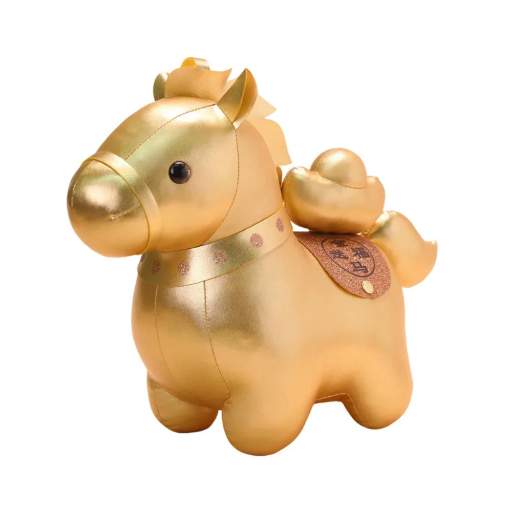 

New 10/15/20cm Chinese Horse Mascot Cute Soft Pony Keychain Cartoon Animal Pony Pendant Gifts