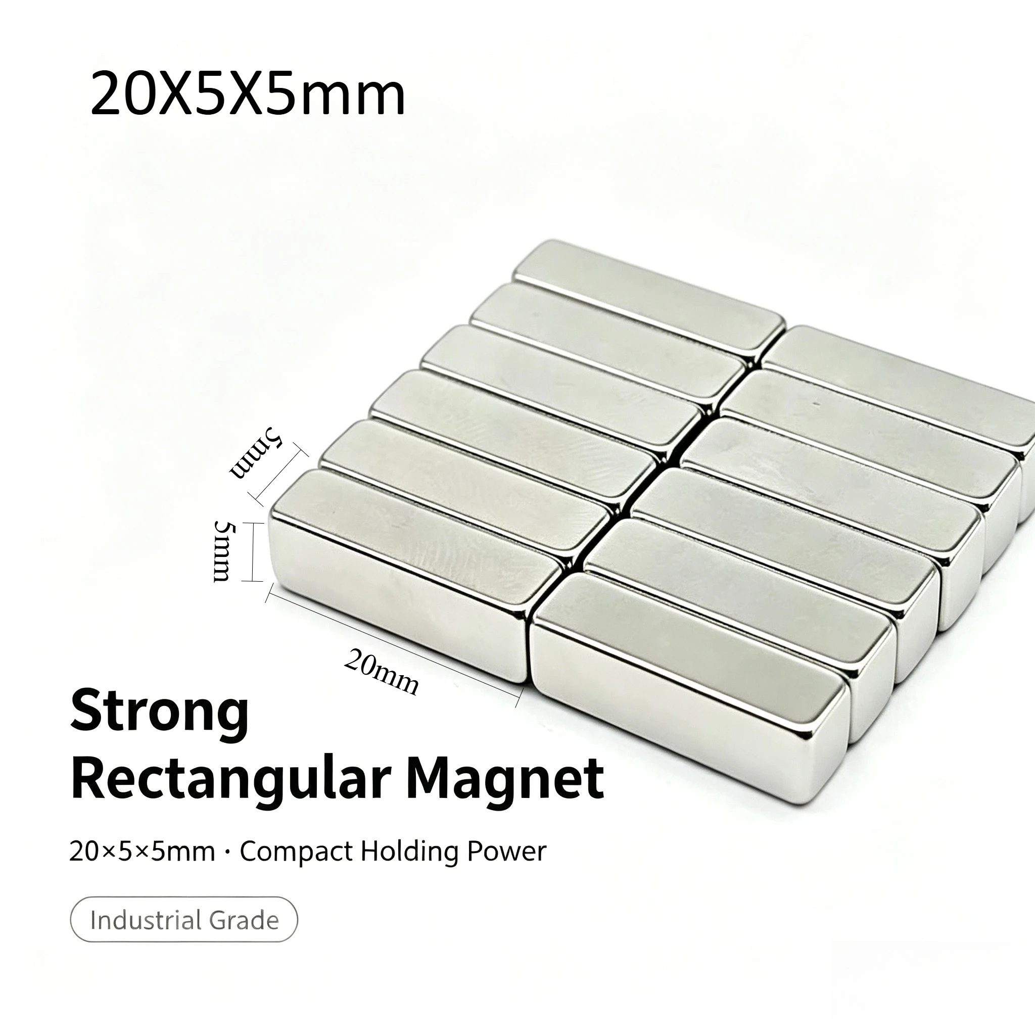 20x5x5mm Super Powerful Block Magnets N35 Neodymium Magnet Permanent NdFeB Magnetic For Industrial Model Repair DIY