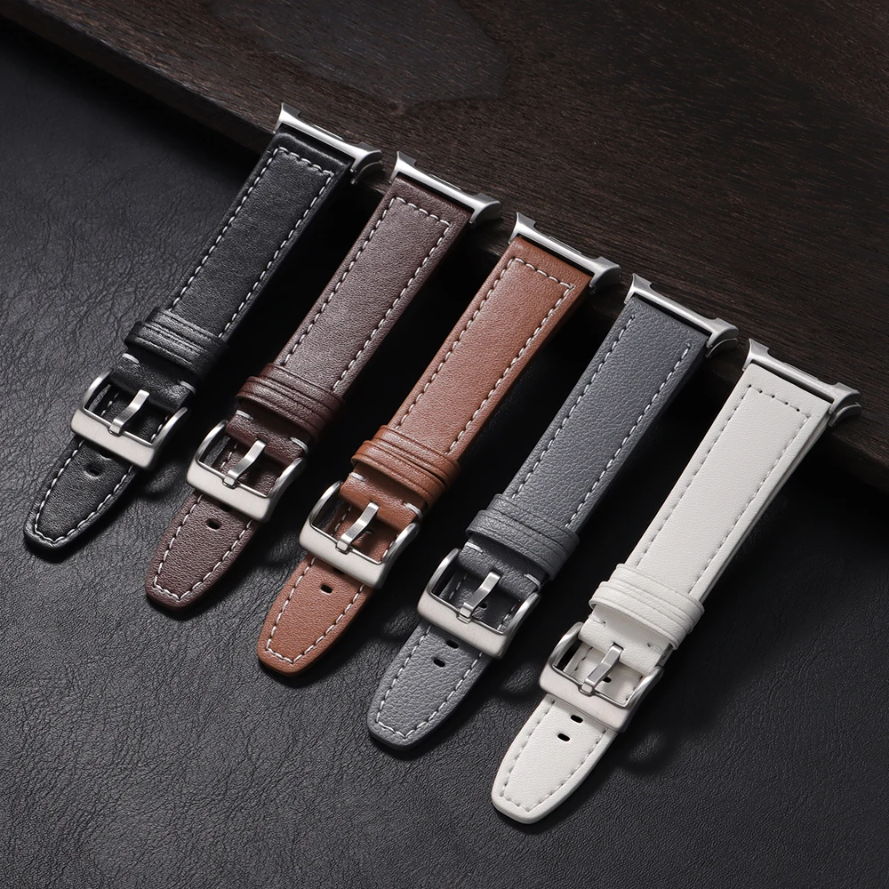 44mm 40mm No Gaps Leather Strap for Samsung Galaxy Watch 8 Classic 46mm Replacement Band for Galaxy Watch 8 Bracelet Accessor